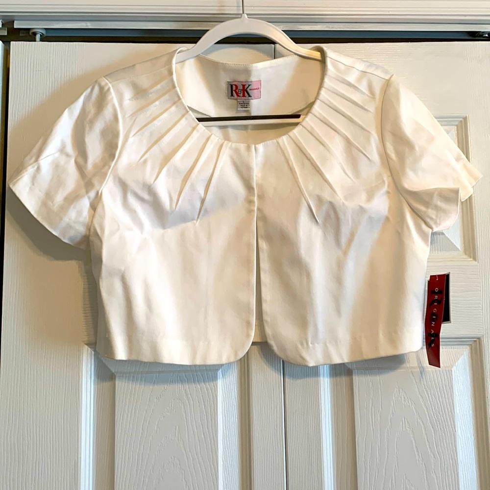 R & K Originals, short sleeve cover up, size large, NWT